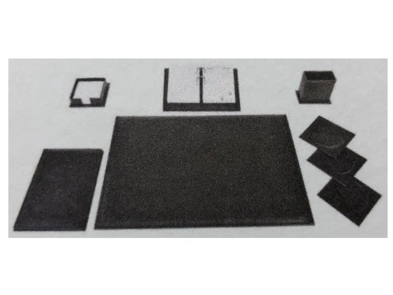 Leatherette Office Set GULPAS 6 pcs black